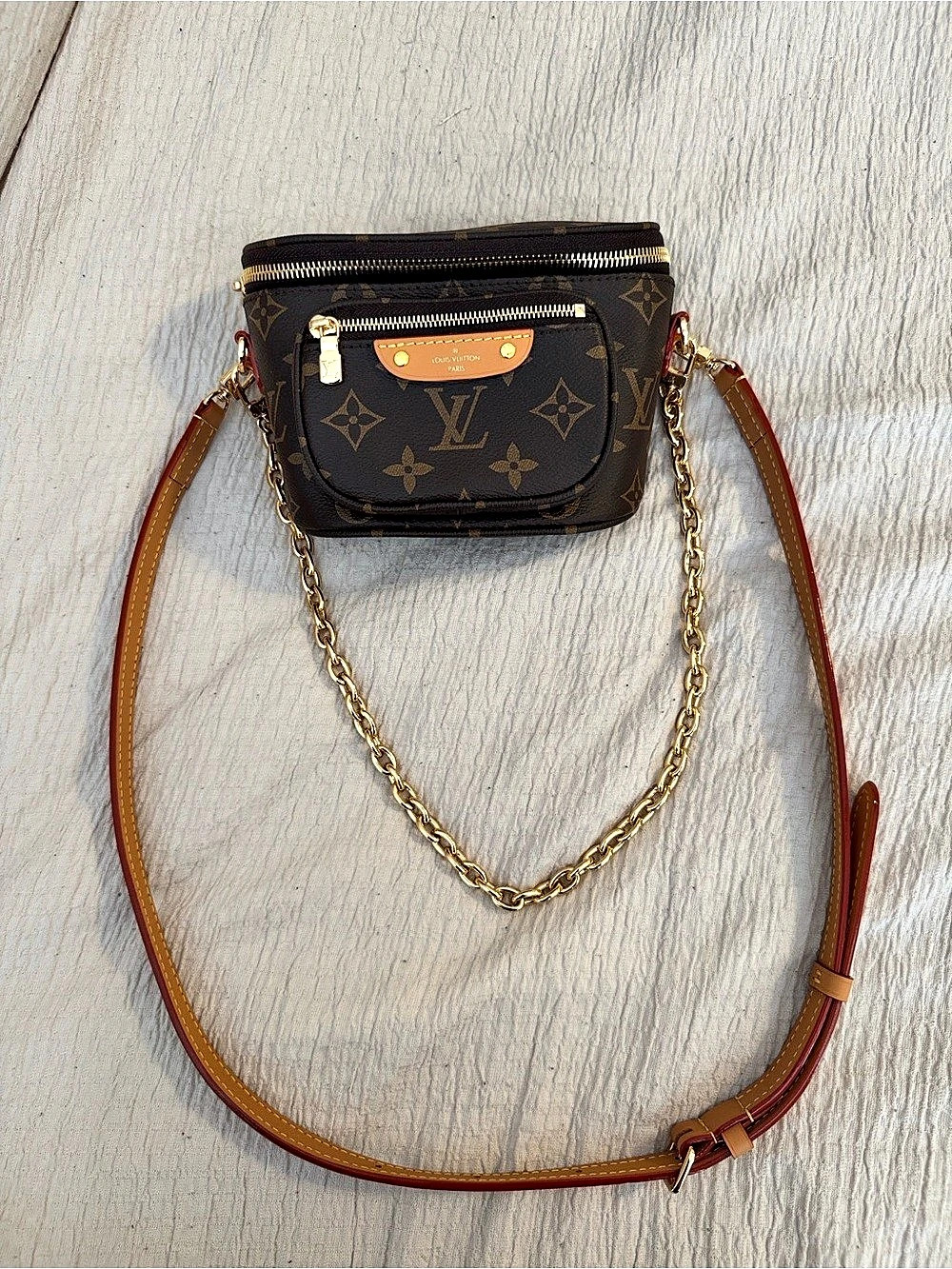 Monogram designer inspired mini bum bag